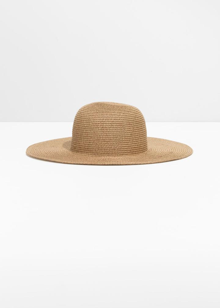 Other Stories Wide Brim Straw Hat - Beige