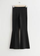 Other Stories Fitted Flared Trousers - Black
