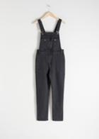 Other Stories Organic Cotton Denim Overalls - Grey