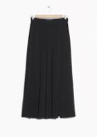 Other Stories Pleated Slit Skirt