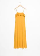 Other Stories Flowy Ruffle Maxi Dress - Yellow