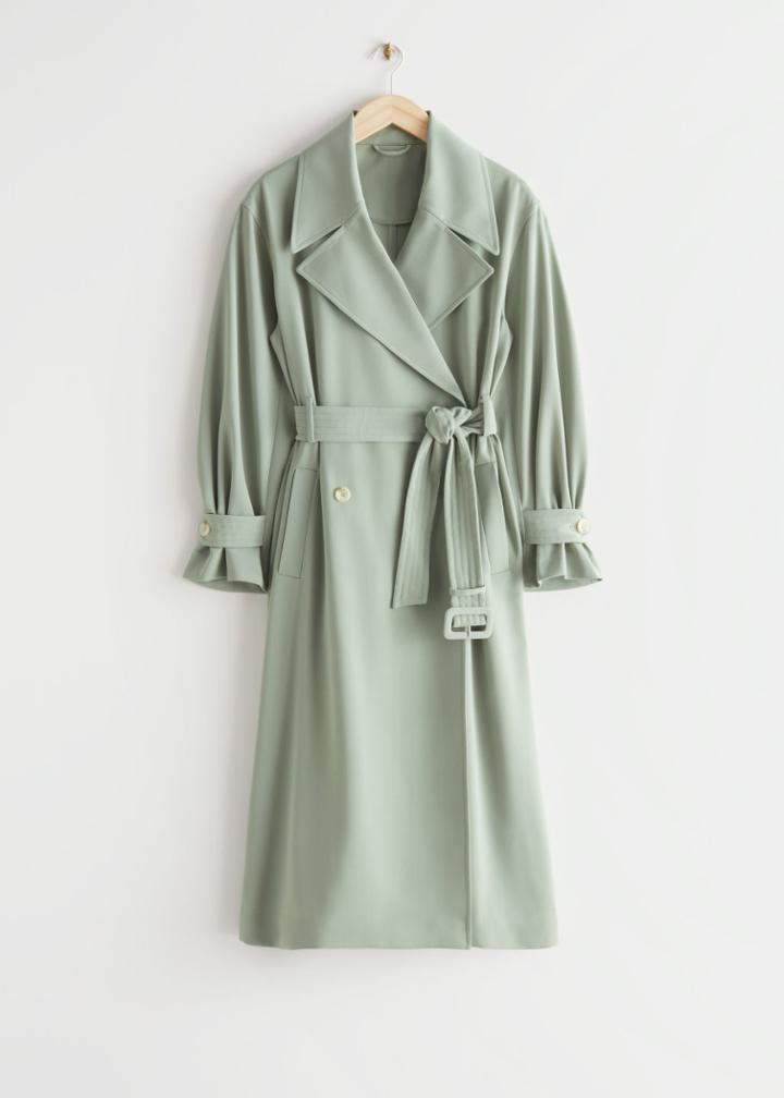 Other Stories Relaxed Trench Coat - Green