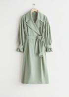 Other Stories Relaxed Trench Coat - Green