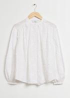 Other Stories Voluminous Stand Collar Blouse - White