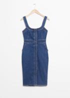 Other Stories Fitted Denim Dress - Blue
