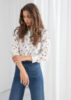 Other Stories Southwest Diamond Embroidered Shirt - White