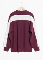 Other Stories White Panel Sweater - Red