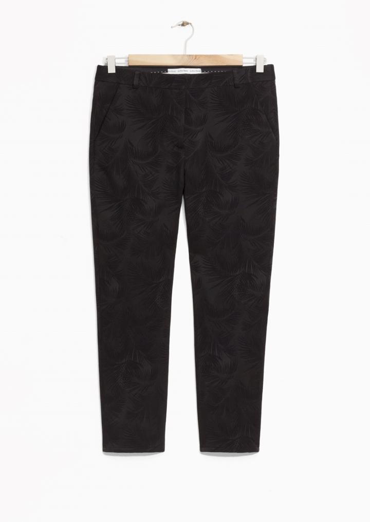 Other Stories Palm Jacquard Cropped Trousers