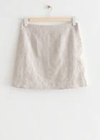 Other Stories Linen Mini Skirt - Beige