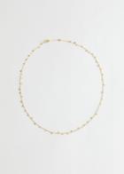 Other Stories Circle Pendant Chain Necklace - Gold