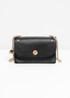 Other Stories Gold-tone Chain Small Leather Bag - Black