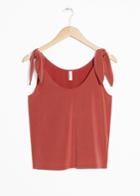 Other Stories Tie Tank Top - Red