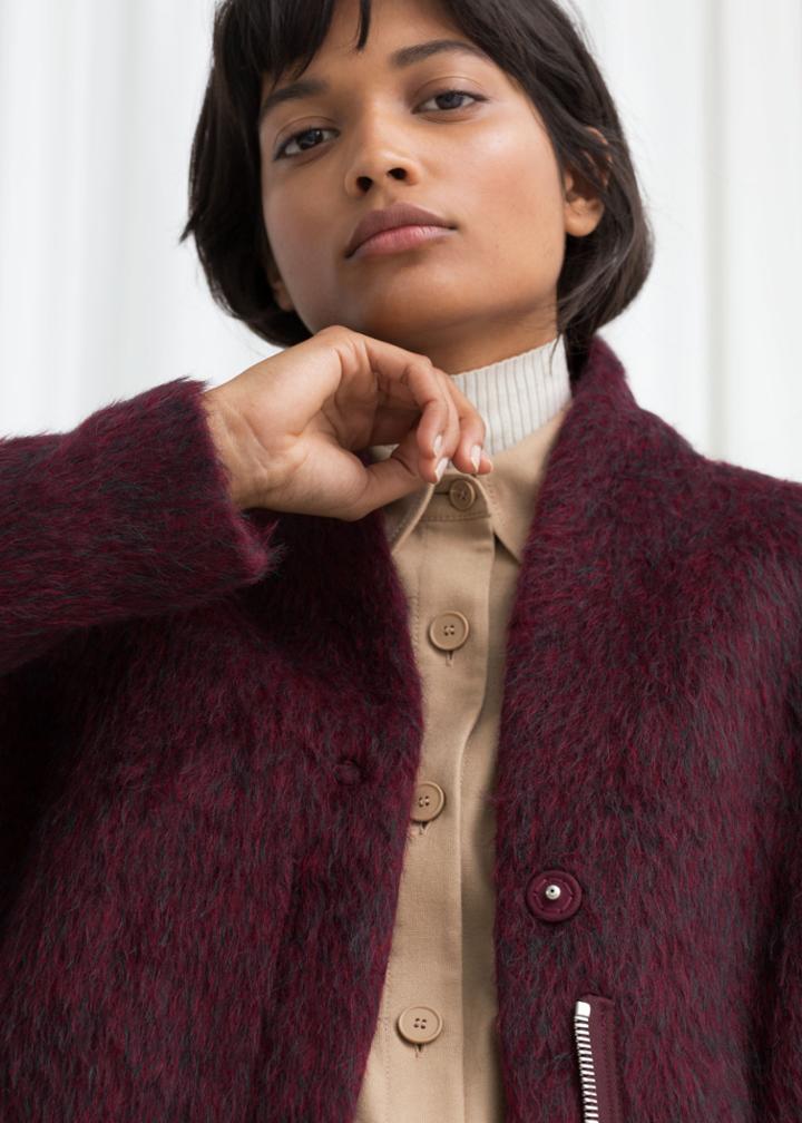 Other Stories Wool Blend Coat - Red