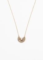 Other Stories Sun Fan Necklace - White
