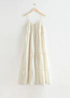 Other Stories Strappy Buttoned Maxi Dress - White