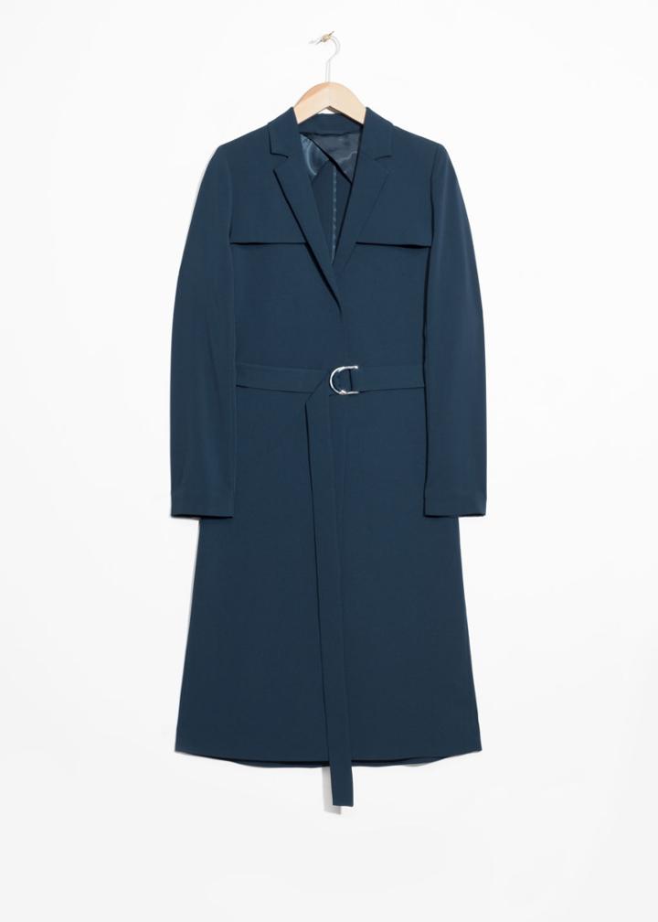 Other Stories Trench Coat - Blue