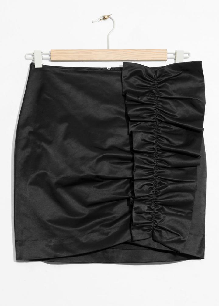Other Stories Ruffle Mini Skirt - Black