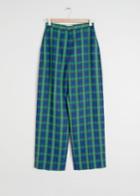 Other Stories Wool Blend Plaid Trousers - Green