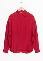 Other Stories Large Collar Shirt - Red