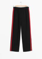 Other Stories Red Panel Trousers - Black