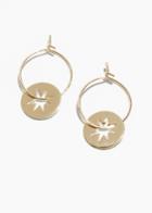 Other Stories Star Charm Hoop Earrings - Gold