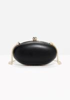 Other Stories Gold-tone Clasp Leather Clutch