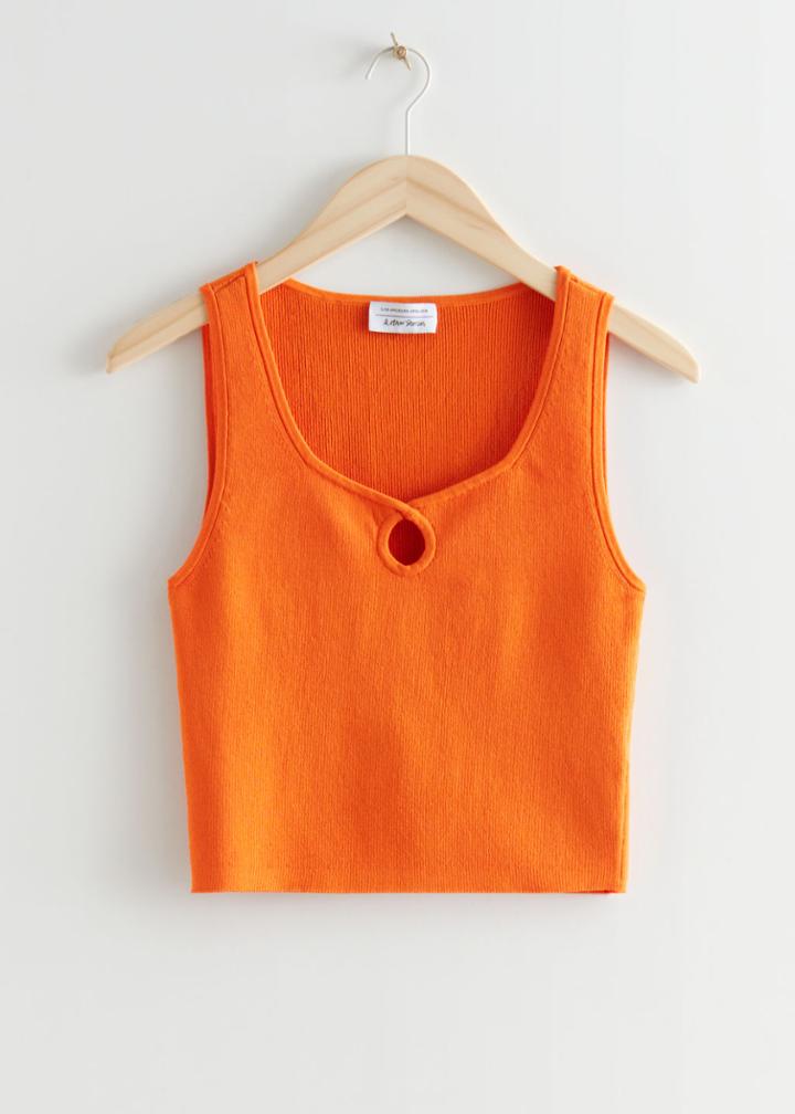 Other Stories Keyhole Tank Top - Orange