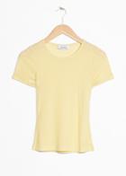 Other Stories Sheer Micro Knit Top - Yellow