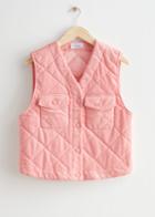 Other Stories Quilted Vest - Pink