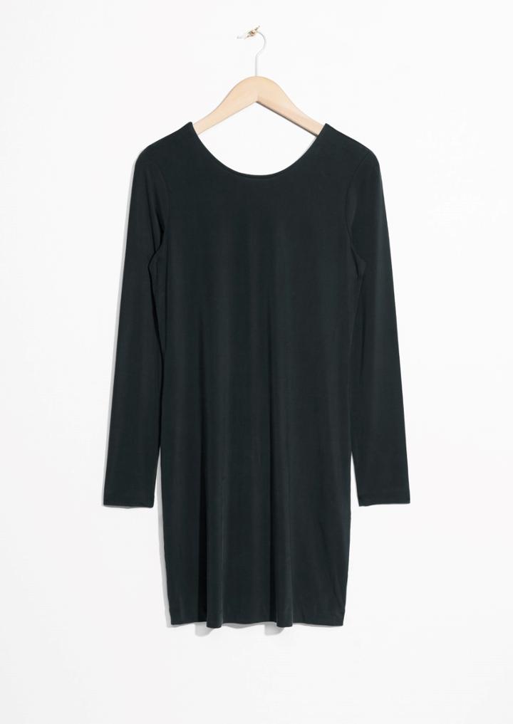 Other Stories Open Back Dress With Cross Strap