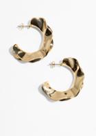 Other Stories Rippling Waves Hoop Earrings