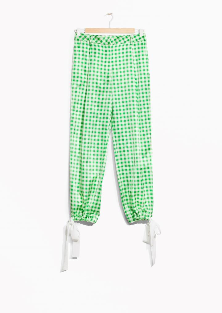 Other Stories Checked Drawstring Trousers
