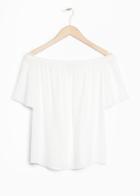 Other Stories Flowy Off-shoulder Top - White