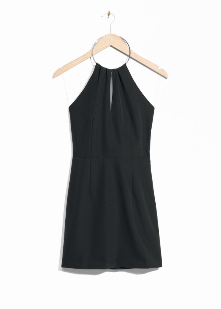 Other Stories Bangle Neck Dress - Black