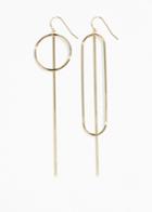 Other Stories Metal Bar Earrings - Gold