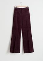 Other Stories Flared Corduroy Trousers - Purple