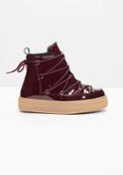 Other Stories Patent Leather Snow Boots