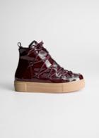 Other Stories Lace Up Snow Boots - Red