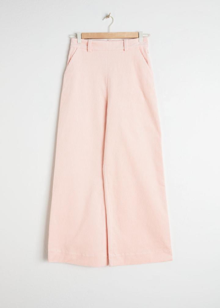 Other Stories Wide Corduroy Trousers - Pink