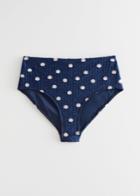 Other Stories Shell Embroidery Bikini Bottoms - Blue