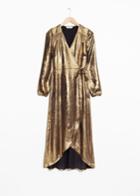 Other Stories Wrap Dress - Gold