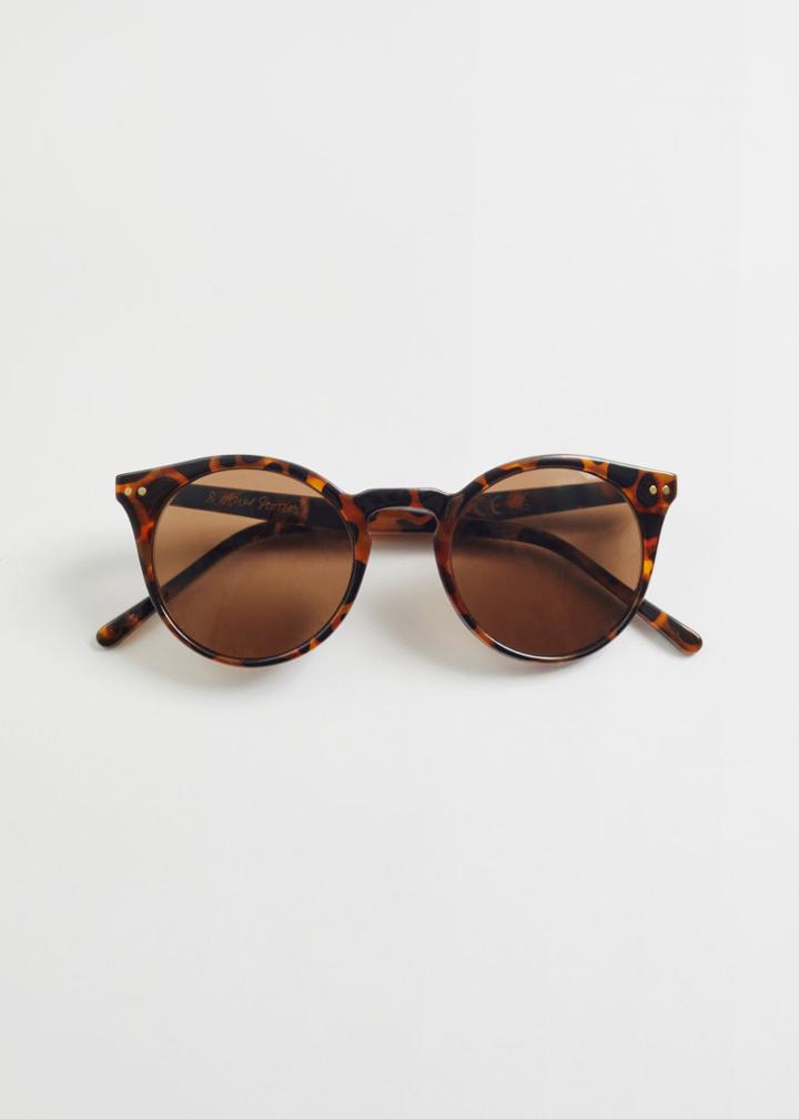 Other Stories Round Classic Sunglasses - Beige