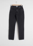 Other Stories Slim High Rise Jeans - Black