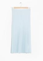 Other Stories Pleated Midi Skirt - Turquoise