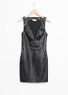 Other Stories Leather Dress - Black
