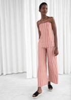 Other Stories Wide Striped Trousers - Pink