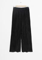 Other Stories High Waisted Pleated Trousers - Black