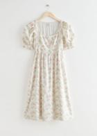 Other Stories Floral Print Scoop Neck Midi Dress - Pink