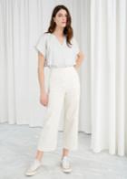 Other Stories Straight Cord Trousers - White