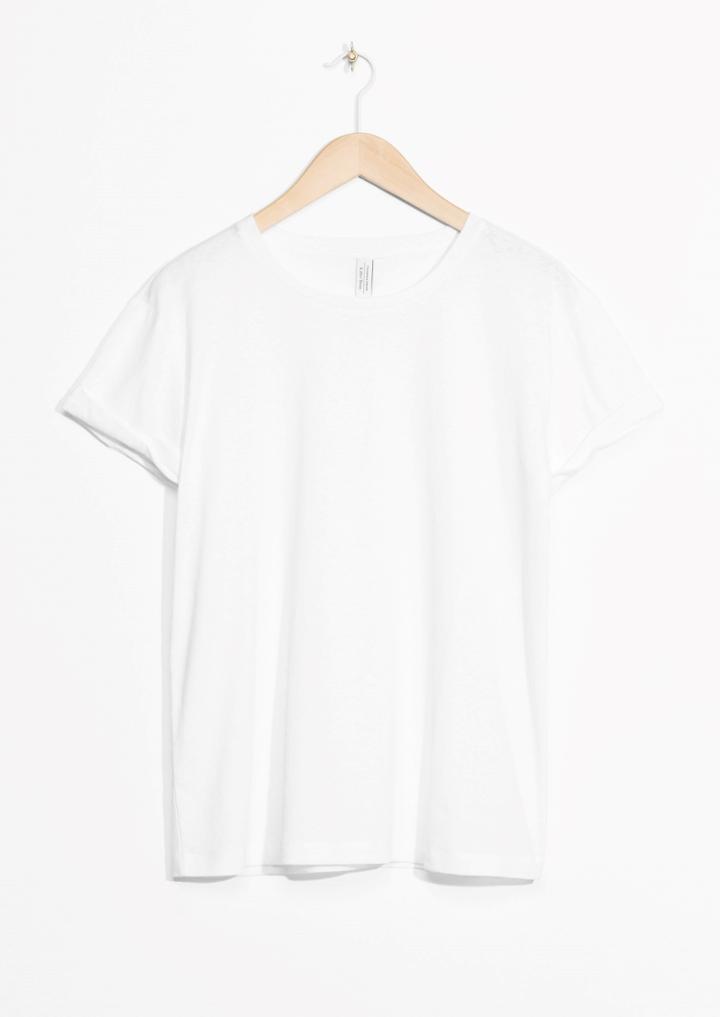 Other Stories Cotton And Linen Blend Tee